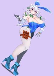 2ton89hina bunnysuit cleavage female high_heels huge_ass huge_breasts pantyhose sakuya_izayoi thick_thighs touhou wide_hips