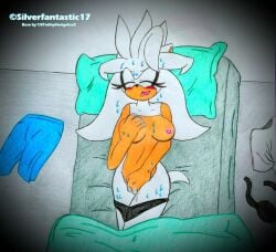 bed female_masturbation female_solo fingering furry_only hand_on_breast masturbation mobian_(species) rule_63 sega silver_the_hedgehog silverfantastic17 sleeping sonic_(series) sonic_2006 sonic_the_hedgehog_(series)