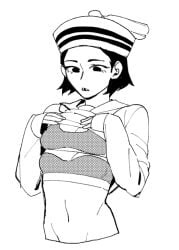 1girls 4_breasts female female_only girl jjba jojo's_bizarre_adventure jojolion joke josuke_higashikata_(jojolion) looking_down multi_breast not_furry rule_63 sailor_hat