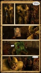 3d alyssania anal anal_sex blizzard_entertainment blonde_hair comic comic_page dialogue double_penetration female green_skin high_heels human human_(world_of_warcraft) interspecies justicar_alberto justicaralb light-skinned_female light-skinned_male light_skin male multiple_boys orc orc_(warcraft) orc_male original_character sex stockings vaginal_penetration vaginal_sex warcraft world_of_warcraft