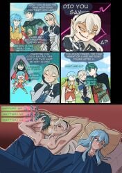 1boy 2girls after_sex brother_and_sister corrin_(fire_emblem) corrin_(fire_emblem)_(female) eirika_(fire_emblem) embarrassed english_text ephraim_(fire_emblem) female ffm_threesome fire_emblem fire_emblem:_the_sacred_stones fire_emblem_engage fire_emblem_fates gameplay_mechanics incest instant_loss lemonade_ghost multiple_girls nintendo nude nude_female nude_male post_nut_clarity questionable_consent ruined_for_marriage siblings text threesome