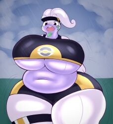 big_breasts breasts goodra holowear_(pokemon) huge_ass huge_breasts inazuma_kat orange_unite_style_goodra pokémon_(species) pokemon pokemon_(species) pokemon_unite thick_thighs wide_hips