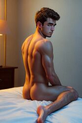 3d 3d_(artwork) ai_generated ass back_muscles biceps butt gooeyvision male male_only muscles muscular muscular_male smooth_skin twink