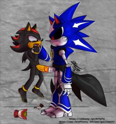 balls duo genitals hi_res humanoid_genitalia humanoid_penis machine male male/male male_only metal_sonic mobian_(species) mr._paffy neo_metal_sonic penetration penile penile_penetration penis penis_in_penis robot sega shadow_the_hedgehog simple_background sonic_(series) sonic_the_hedgehog_(series) stretched_urethra urethral urethral_penetration