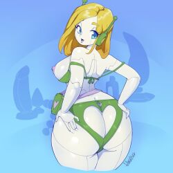 ass ass_grab cave_story curly's_panties curly_brace curvy dildo fullmontis huge_ass looking_at_viewer nipples panties robot robot_girl tongue tongue_out