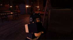 3d blush commission doors_(roblox) emo female figure_(doors) goth library request roblox roblox_game robloxian self_upload silvereyes stomach_bulge tagme turtleneck_sweater