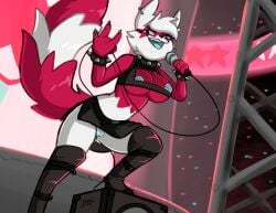 anthro breasts concert desgracia_(battle_fennec) duo female galarian_form galarian_zigzagoon genitals hi_res nintendo pokemon pokemon_(species) prate-dragon public public_nudity pussy regional_form_(pokemon) solo