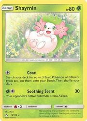 2023 animal_genitalia aztepyeen balls card english_text feral fur generation_4_pokemon genitals grass green_body green_eyes green_fur legendary_pokemon male nintendo open_mouth paws pink_body pink_fur plant pokémon_(species) pokemon pokemon_(species) pokemon_card pokemon_trading_card_game shaymin shaymin_(land_form) sheath smile solo text trading_card trading_card_game