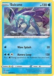 2023 anus aztepyeen balls blue_body blue_fur canid canine canis card domestic_dog english_text feral fur fur_markings generation_2_pokemon genitals hair legendary_pokemon male mammal markings multicolored_body multicolored_fur nintendo paws pokemon pokemon_(species) pokemon_card pokemon_trading_card_game purple_body purple_fur purple_hair so-taro solo suicune tail text trading_card trading_card_game white_body white_fur white_tail