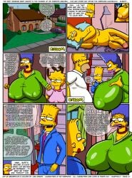 bart_simpson brompolos chapter_2 comic huge_breasts incest juni_draws marge_simpson mother_and_son page_1 size_difference the_simpsons the_simpsons_reference yellow_body