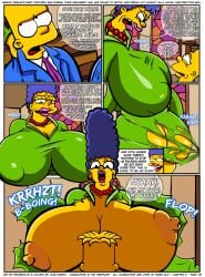 bart_simpson brompolos chapter_2 comic huge_breasts incest juni_draws marge_simpson mother_and_son page_5 size_difference the_simpsons yellow_body