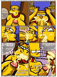 1boy 1girls bart_simpson big_breasts blowjob blue_hair breasts brompolos chapter_1 comic cum cum_in_mouth cum_on_face cum_swallow excessive_cum fellatio female huge_breasts incest juni_draws male male/female marge_simpson mother_and_son necklace onomatopoeia oral oral_sex page_33 sex size_difference the_simpsons yellow_body yellow_skin