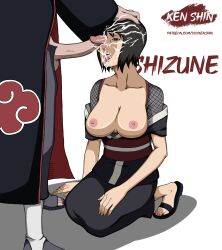 1boy 1boy1girl 1girls akatsuki_(naruto) alternate_version_available areolae big_breasts black_eyes black_hair breasts breasts_out bukkake character_name cleavage climax cloak clothing cum cum_in_mouth cum_on_face cum_on_hair empty_eyes erection facial feet female_focus hand_on_head high_resolution kenshin kimono kneeling long_hair male/female male_with_female mind_break nail_polish naruto naruto_(series) naruto_shippuden nipples open_clothes open_mouth open_pants open_toe_shoes pain_(naruto) pants partial_male penis_on_face penis_out penis_poke poking sandals shizune simple_background standing text toes tongue tongue_out url web_address white_background