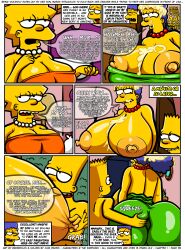 bart_simpson brompolos chapter_1 comic huge_breasts incest juni_draws lisa_simpson marge_simpson mother_and_son page_35 size_difference the_simpsons yellow_body