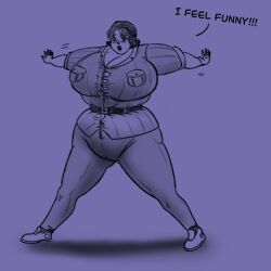 blueberry_girl blueberry_inflation body_inflation clothes_ripping fat freakinweirdo swelling