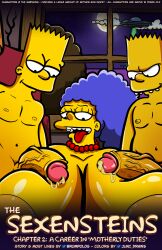 age_difference bart_simpson big_penis brompolos chapter_2 comic comic_cover huge_breasts hugo_simpson incest juni_draws marge_simpson milf mother mother_and_son precum size_difference son the_simpsons veiny_penis