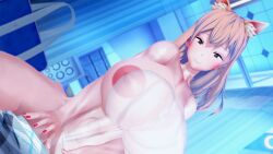 3d completely_nude_female fate/extra_ccc fate/grand_order fate_(series) huge_breasts indoors koikatsu nude_female oceankoi smile spread_legs suzuka_gozen_(fate)