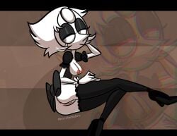 female goth looking_at_viewer maid norehana_art pearl_(steven_universe) self_upload steven_universe toony