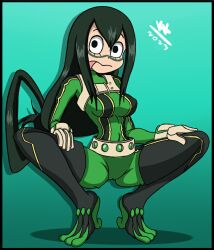 bodysuit breasts hero_outfit_(mha) kingdomkai my_hero_academia tsuyu_asui