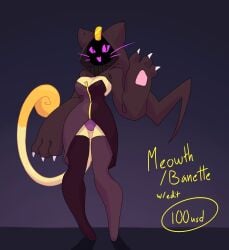 banette big_breasts breasts dullyarts female foxslimes meowth thick_thighs wide_hips