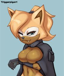 breasts covering idw_comics idw_publishing mobian_(species) sega sonic_(series) sonic_the_hedgehog_(comics) sonic_the_hedgehog_(idw) sonic_the_hedgehog_(series) triggerpigart whisper_the_wolf