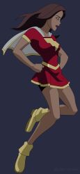 black_shorts breasts dc_comics dcau glee-chan mary_batson mary_marvel shazam_(series)