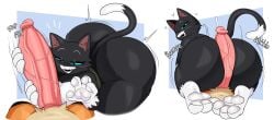 1boy 1girls 2023 anthro anthro_on_anthro ass ass_from_the_front assjob big_ass big_butt big_feet big_penis black_body black_fur bodily_fluids butt butt_from_the_front buttjob cute cute_face cute_feet domestic_cat dreamworks duo feet felid feline felis female fur genital_fluids genitals handjob heart hi_res hot_dogging huge_ass huge_butt huge_cock humanoid_genitalia humanoid_penis hyper_ass hyper_butt jinu kitty_softpaws large_ass large_butt male male/female mammal nude orange_body orange_fur pac-man_eyes pawpads paws penile penis puss puss_in_boots_(dreamworks) puss_in_boots_(film) puss_in_boots_the_last_wish sex shrek_(series) sweat sweatdrop text universal_studios vein veiny_penis