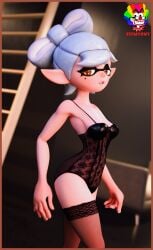 3d clothed lingerie marie_(splatoon) marie_(wo262) nintendo slymyguy solo_female splatoon squid_sisters underwear white_hair