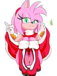 amy_rose bedroom_eyes boots clothed clothing clothing_lift dress dress_lift eulipotyphlan female footwear green_eyes hedgehog humanoid looking_at_viewer mammal nahadon narrowed_eyes pink_body red_clothing seductive sega sitting smile smiling_at_viewer solo sonic_(series) sonic_the_hedgehog_(series)