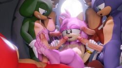 2024 3d_(artwork) 5_toes amy_rose anthro areola balls barefoot blue_eyes bodily_fluids breasts bukkake clothing cum cum_on_face cum_on_feet digital_media_(artwork) eulipotyphlan feet female fingers foot_fetish foot_play footjob fuckgirl genital_fluids genitals gloves green_eyes group group_sex handwear hedgehog hi_res humanoid_feet humanoid_genitalia humanoid_penis male male/female mammal mostly_nude nipples open_mouth penis plantigrade sega sex soles sonic_(series) sonic_the_hedgehog_(series) toes twintails3d two_tone_body