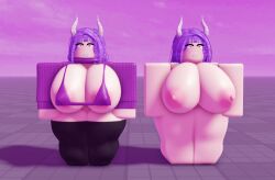 1girls 3d bra clothed clothed/nude clothed_female completely_nude completely_nude_female devils_rr34 fat female female_only full_body horns naked naked_female nude nude_female roblox solo solo_female source_request tagme