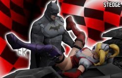 batman batman:_arkham_asylum batman_(series) batmobile clown dc female gotham_knights harley_quinn harley_quinn_(arkham_asylum) penetration sitting_on_car