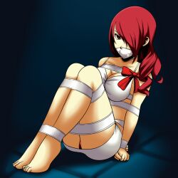 atlus bondage cloth_gag dankestofdans female_only gag gagged gagged_female megami_tensei mitsuru_kirijo over_the_nose_gag persona persona_3 solo solo_female stuffed_mouth_gag tied tied_up underwear