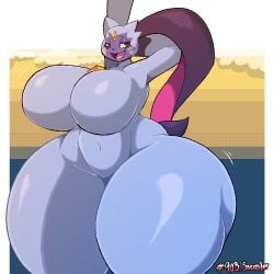 atsuineko atsuinekowo big_ass big_breasts breasts breasts_bigger_than_head bubble_butt game_freak huge_ass huge_breasts nintendo pokemon sneasler thick_thighs thighs_bigger_than_head thighs_bigger_than_torso wide_hips