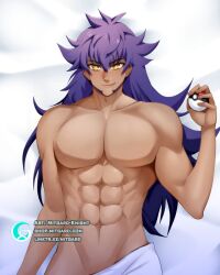 1boy 2d body_pillow dakimakura fanart human leon_(pokemon) male_only mitgard-knight pokemon