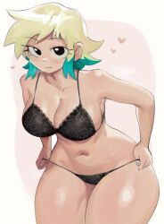 1girls big_ass big_breasts black_eyes black_underwear blue_nails female green_hair heart nail_polish panties ramona_flowers scott_pilgrim short_hair solo solo_female thick_thighs two_tone_hair underwear w0m1 yellow_hair