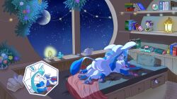 beadroom book feral flowers glaceon kissing moonlight non-human_only plushie shiny sylveon