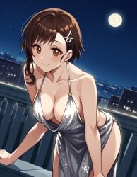 1girls ai_generated brown_eyes brown_hair civitai cleavage cleavage_dress dress female female_focus nisekoi nochekaiser881 onodera_kosaki pale pale-skinned_female pale_skin pale_skinned_female shiny_clothes shiny_dress sparkling sparkling_clothing sparkling_dress tagme