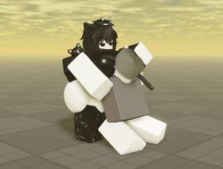 1boy 1boy1girl 1female 1girls 1male 3d ass big_ass big_breasts boob_smothering breast_smother breast_smothering female male massive_breasts mermio roblox robloxian tagme