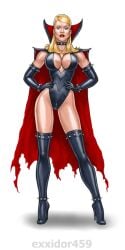 1girls artist_name big_breasts black_boots blonde_hair boots busty cape curvy curvy_figure digital_media_(artwork) elbow_gloves exxidor455 exxidor459 eyebrows eyelashes fantastic_four female female_only gloves high_heel_boots hips hourglass_figure huge_breasts human human_only invisible_woman jessica_alba large_breasts leotard light-skinned_female light_skin lips long_gloves malice_(marvel) marvel marvel_comics solo straight_hair sue_storm thigh_boots thighs voluptuous waist watermark white_background wide_hips