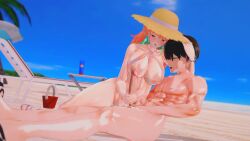 1080p 1boy 1girls 3d animated beach beach_chair big_breasts cum cum_on_breasts cumshot female handjob hololive hololive_english hololive_myth koikatsu light-skinned_female light-skinned_male light_skin male mp4 muscular muscular_male oiled_skin palm_tree sound sound_effects stickpad tagme takanashi_kiara video virtual_youtuber