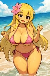 ai_generated beach bikini black_eyes knightnyan roblox tagme yellow_skin