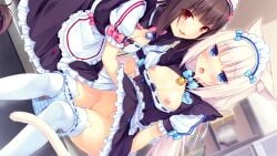 2females 2girls 2women after_sex anime_style artist_request black_hair breasts catgirl catgirls cum cum_in_pussy cum_inside cum_on_body cum_on_breasts dark_hair digital_art digital_drawing_(artwork) digital_media_(artwork) digital_painting_(artwork) eroge explicit females long_hair manga_style multiple_girls naked nekomimi nekopara nipples nude sex small_breasts tagme uncensored white_body white_hair young yuri