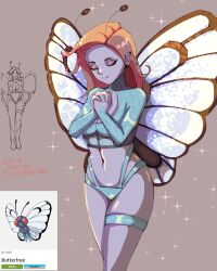 2d anthro bug bug_girl butterfree female female_focus female_only gangstargab nintendo pokémon_(species) pokemon