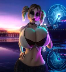 1girls 3d 3d_(artwork) alternate_breast_size ass bare_midriff big_ass big_breasts big_cleavage bimbo blonde_hair blue_skirt bottom_heavy bra breast_focus breast_squish breasts breasts_bigger_than_head breasts_together bulging_breasts bust busty carnival checkered_skirt chest choker cleavage crop_top cropped_shirt curvaceous curvy curvy_figure deep_cleavage exposed_bra female female_focus female_only ferris_wheel front_view gigantic_breasts hand_on_hip hand_on_own_hip heavy_makeup hips hourglass_figure huge_ass huge_breasts jeanette_voerman large_ass large_breasts legs light-skinned_female light_skin lips makeup malkavian mascara mature mature_female midriff navel plaid_skirt red_choker runny_mascara short_sleeves skimpy skimpy_clothes skinny skinny_female skirt slender_waist slim slim_waist solo solo_female standing thick thick_hips thick_legs thick_thighs thighs thin_waist tied_shirt top_heavy top_heavy_breasts twintails upper_body vaako vampire vampire_girl vampire_the_masquerade vampire_the_masquerade_bloodlines vampiress video voluptuous voluptuous_female waist white_nails white_shirt wide_hips world_of_darkness