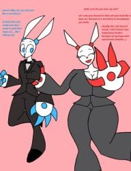 blue_fingers larger_female mom_bot_(rexon02) mother mother_and_child mother_and_child_(lore) mother_and_son original original_character original_characters original_female_character red_fingers rexon02 secretary secretary_outfit smaller_male son son_bot_(rexon02) suit tagme