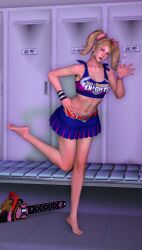 3d blonde_hair blue_eyes changing cheerleader juliet_starling locker_room lollipop_chainsaw tagme teenager twintails