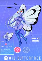 2d anthro bug bug_girl butterfree female female_focus female_only iris_00 nintendo pokémon_(species) pokemon