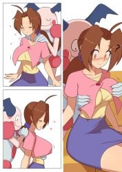 1girls barleyshake big_breasts curvy delia_ketchum_(pokemon) groping groping_breasts human humanoid massage molestation mr._mime pokémon_(species) pokemon pokemon_(anime) pokephilia touching_breast