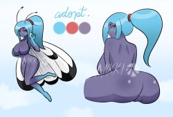 2d anthro ass_focus bug bug_girl butterfree female female_focus female_only nikkimizu nintendo pokémon_(species) pokemon